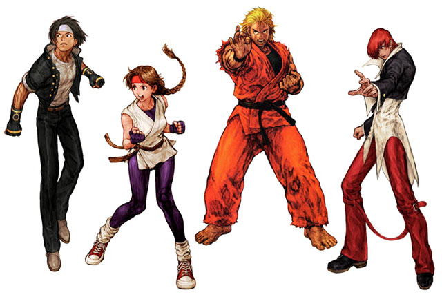 Capcom vs. SNK character designs by artist Kinu Nishimura.