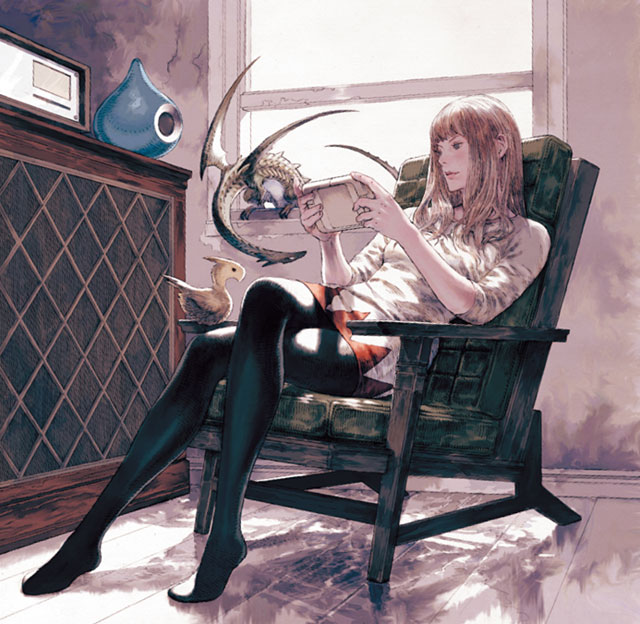 More SQ collaboration art by artist Akihiko Yoshida.