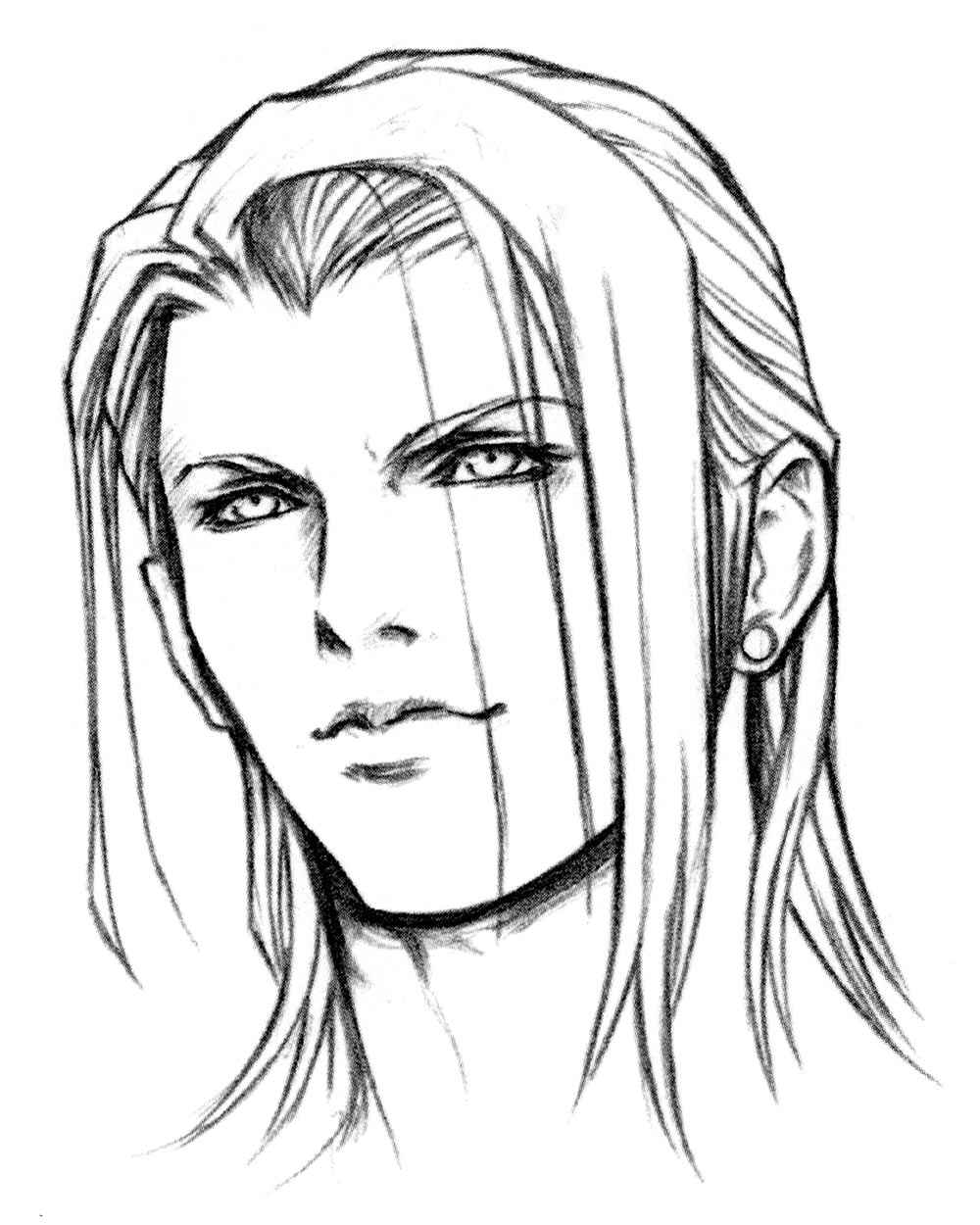 Dauragon C. Mikado Face Sketch from The Bouncer