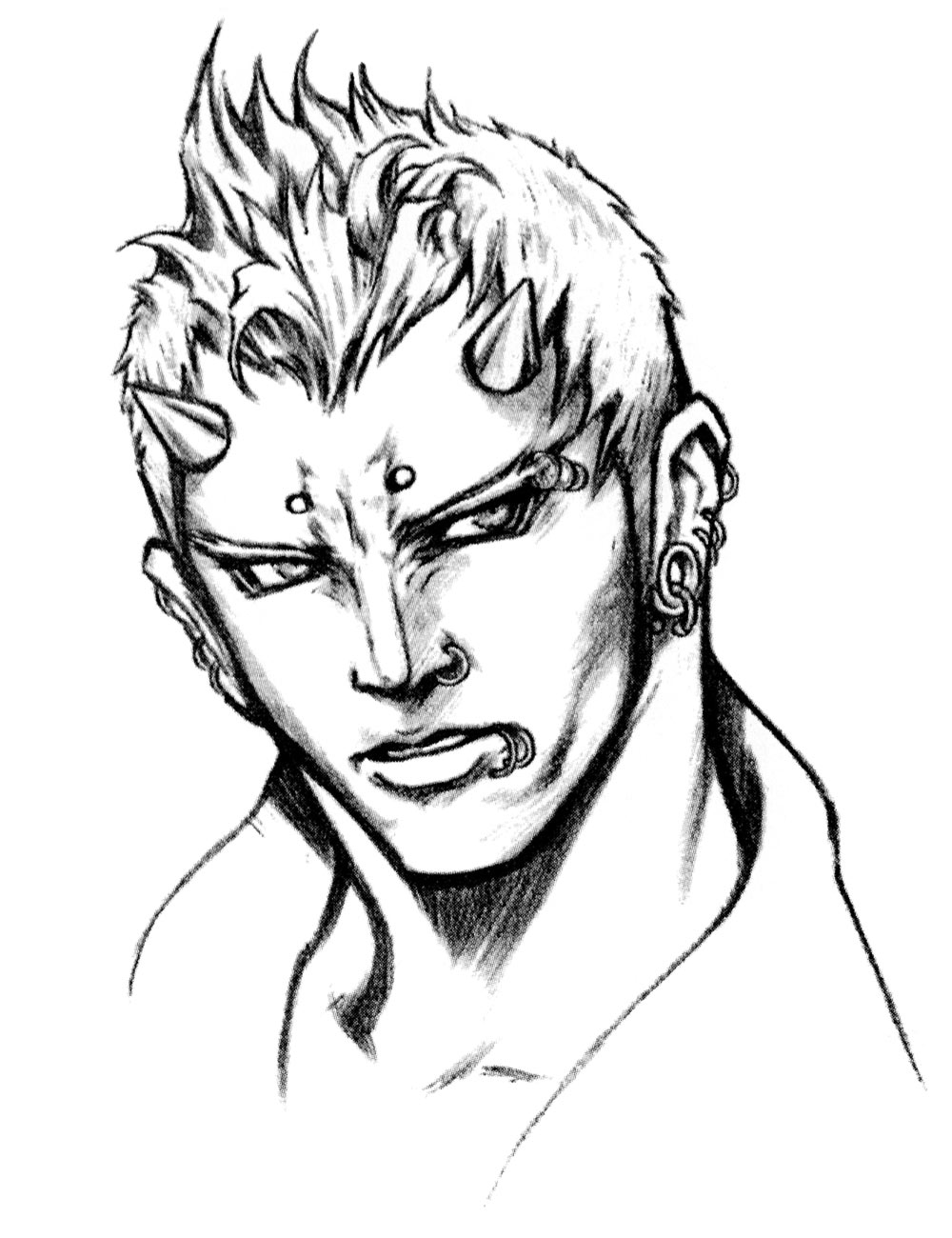 Volt Krueger Face Sketch from The Bouncer