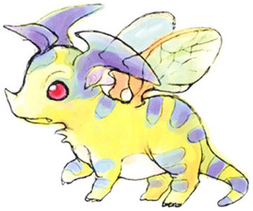 Draggy Concept Art from Chrono Cross