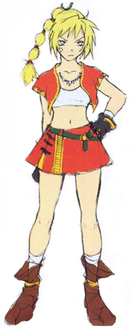 Kid Early Concept Art from Chrono Cross