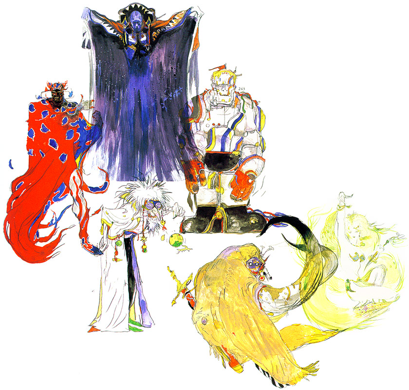 Zemus (FF4), Balnaba (FF4), Valvalis (FF4), Milon (FF4), Lugae (FF4), & Rubicant (FF4)