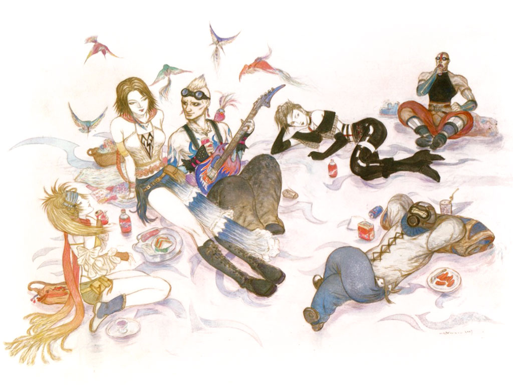 Picnic (by Amano) Art from Final Fantasy X-2
