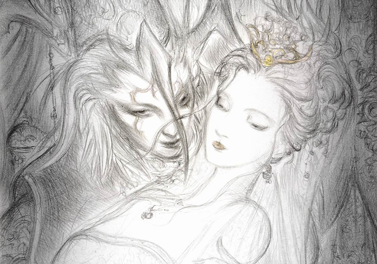 Seymour & Yuna Art by Amano from Final Fantasy X