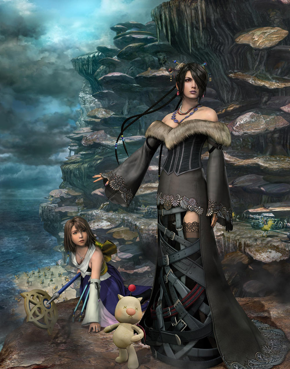 Lulu & Yuna CG Artwork from Final Fantasy X