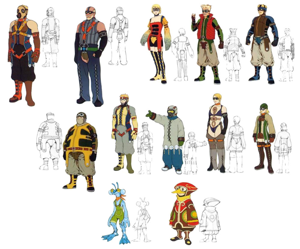 Al Bhed & Hypello Races Art from Final Fantasy X