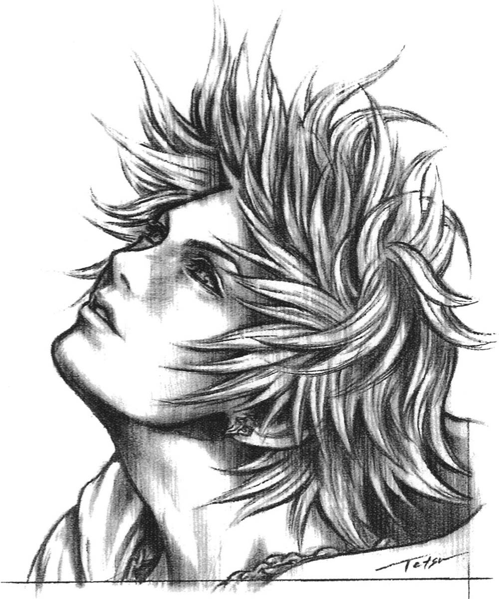 Tidus Face Sketch from Final Fantasy X