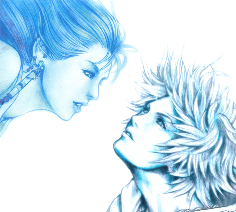 Yuna & Tidus Faces Art from Final Fantasy X