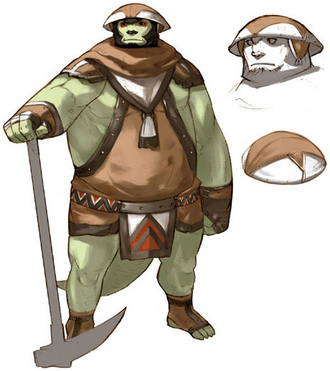 Galka Worker Art from Final Fantasy XI