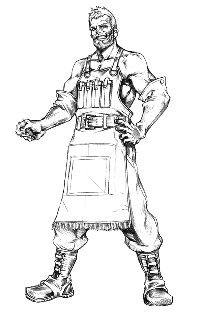 Cid Sketch from Final Fantasy XI