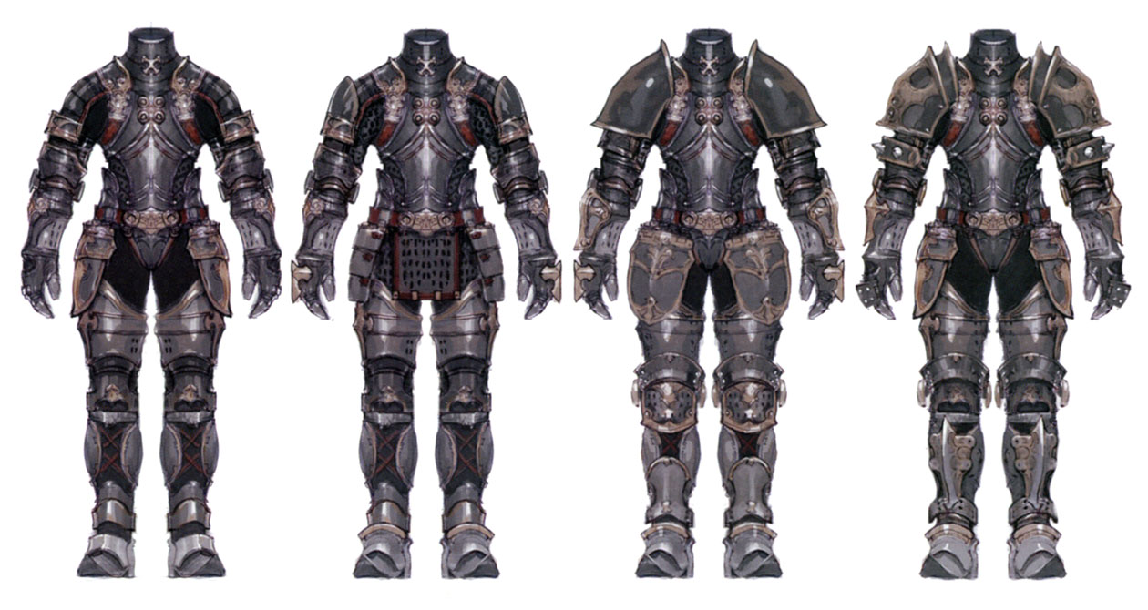 Ebon Plate Armor Art from Final Fantasy XI