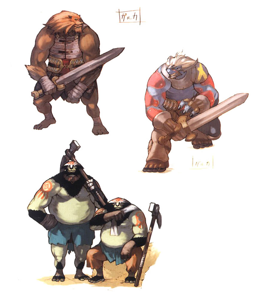 Galka Concept Art from Final Fantasy XI