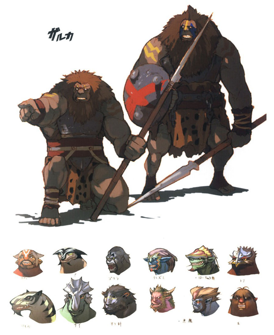 Galka Early Concept Art from Final Fantasy XI