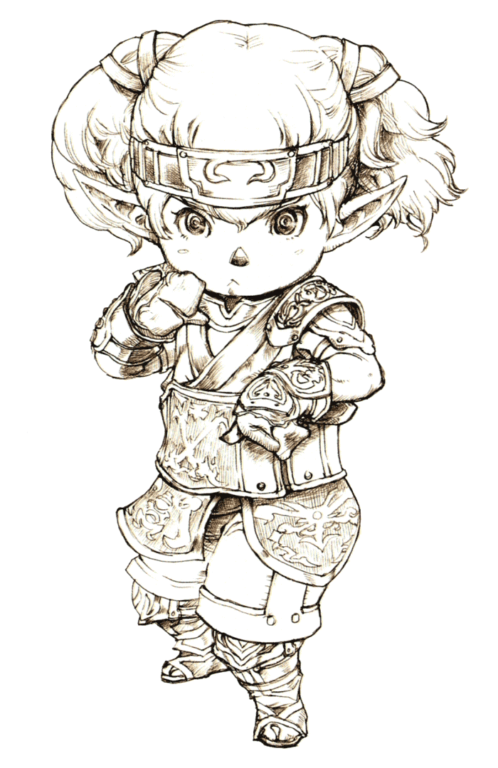 Monk Sketch from Final Fantasy XI