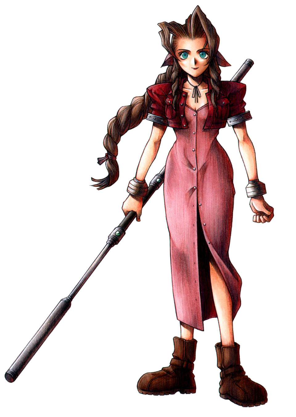 Aerith Gainsborough Character Art from Final Fantasy VII