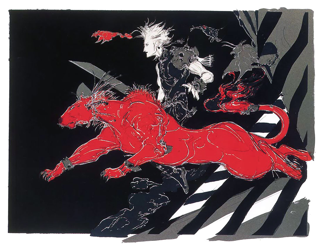 Cloud and Red XIII 'Blink' Art from Final Fantasy VII