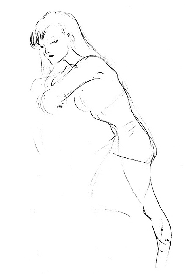 Tifa Sketch Art from Final Fantasy VII