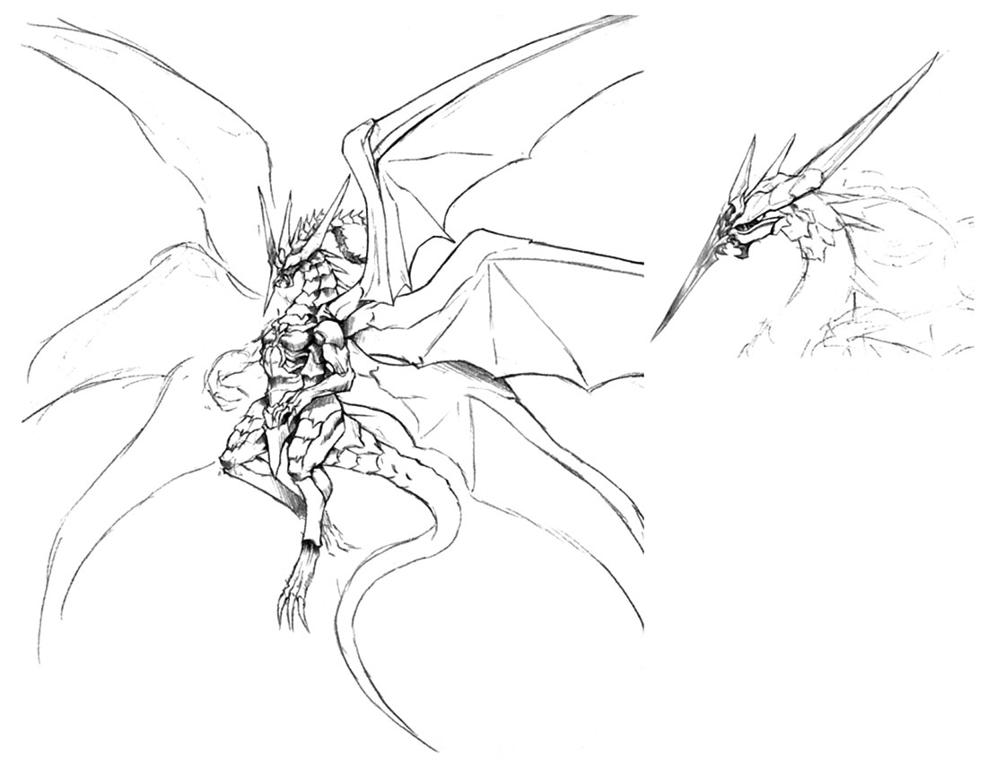 Bahamut Zero Art from Final Fantasy VII
