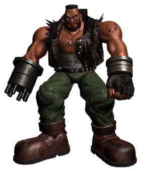Barret Wallace CG Art from Final Fantasy VII