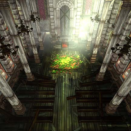 Sector 5 Church Sanctuary Art from Final Fantasy VII