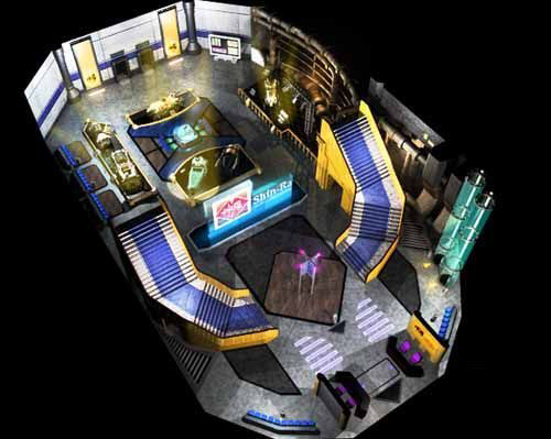 Shinra Building Lobby Art from Final Fantasy VII