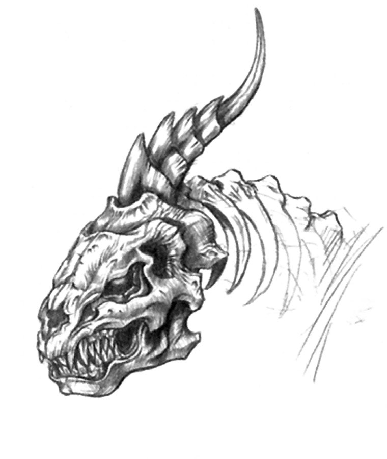 Bone Village Fossil Art from Final Fantasy VII