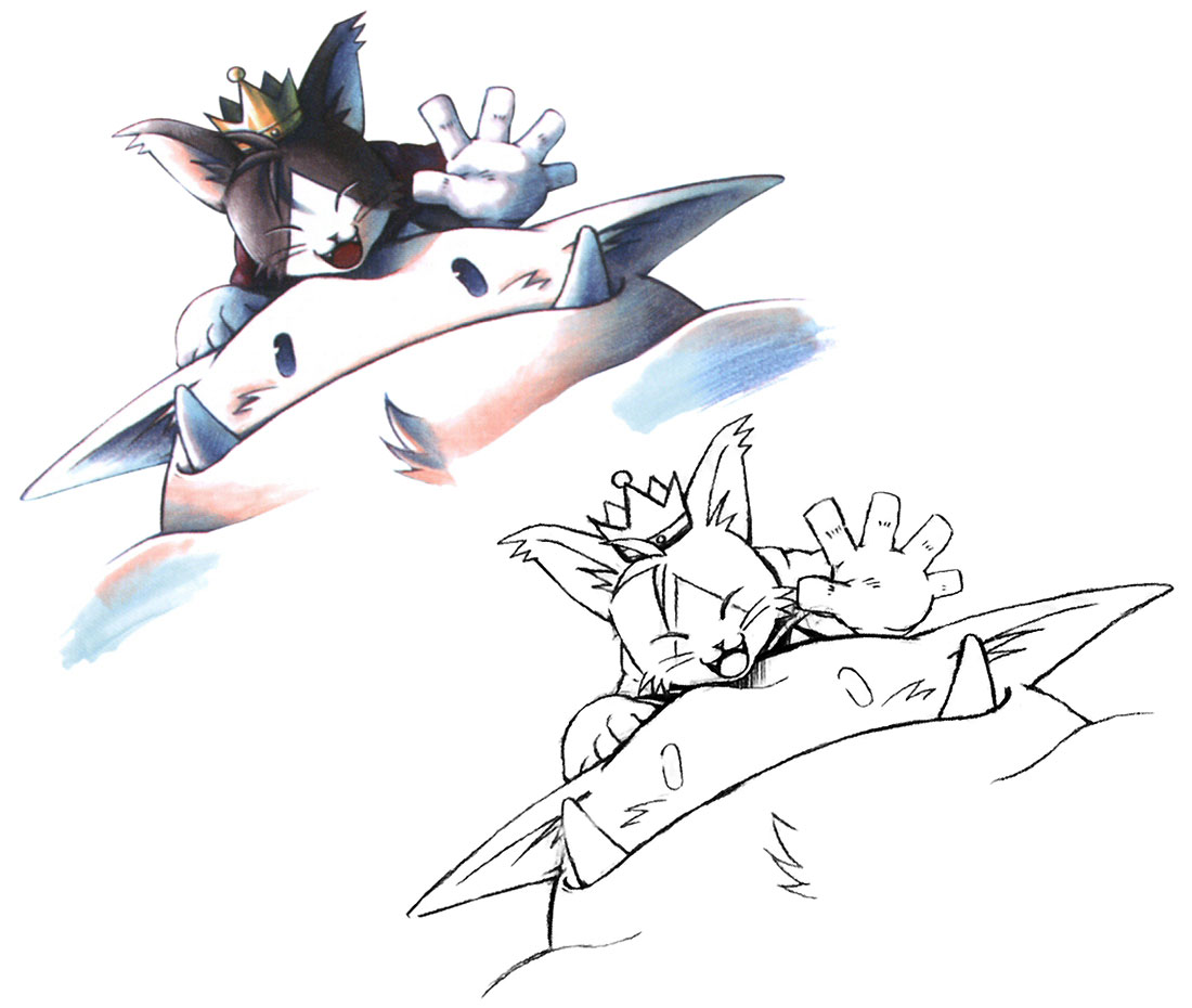Cait Sith Portrait Art from Final Fantasy VII