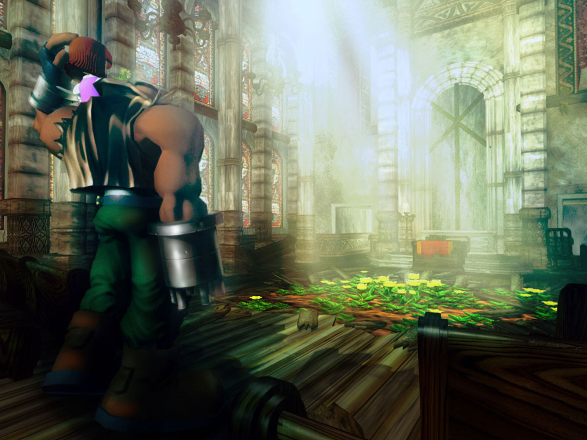 Barret CG Artwork from Final Fantasy VII