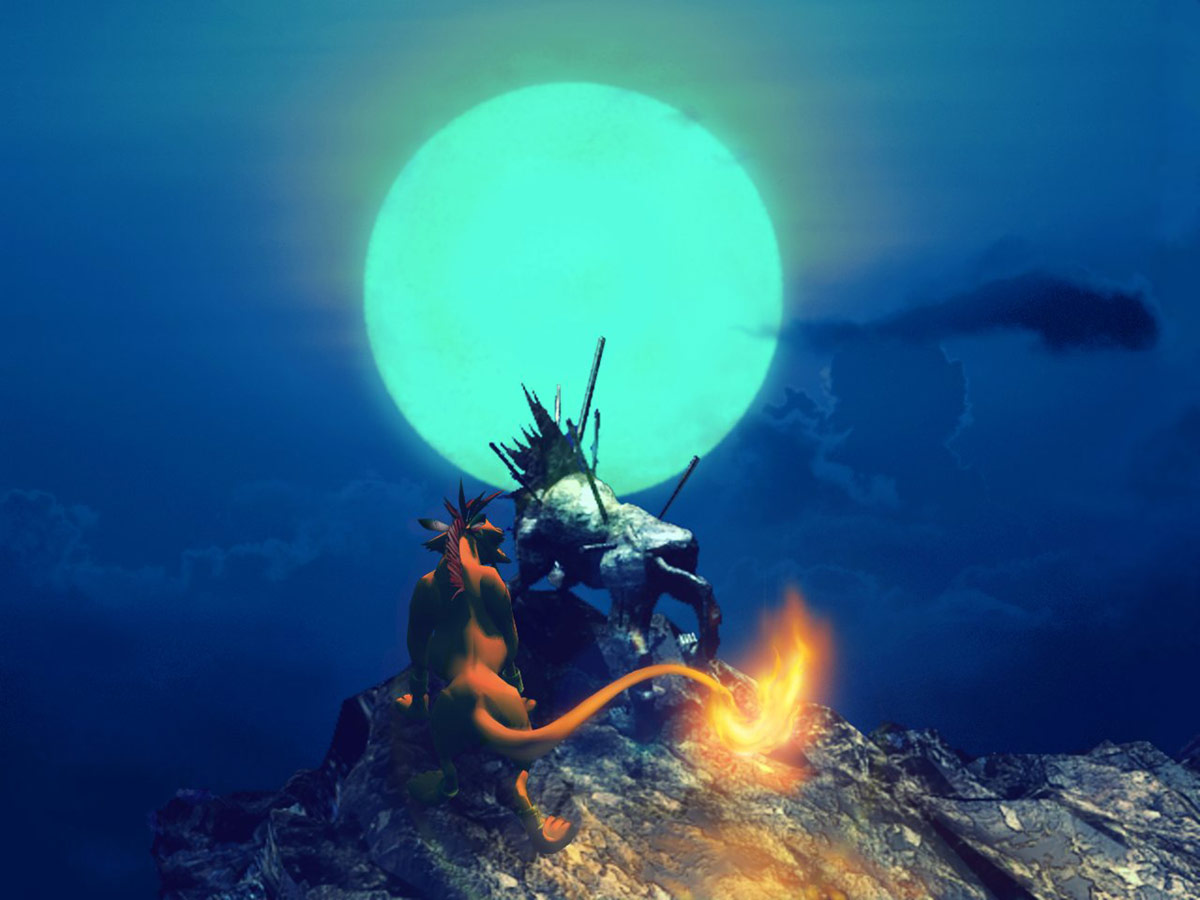 Red XIII CG Artwork from Final Fantasy VII
