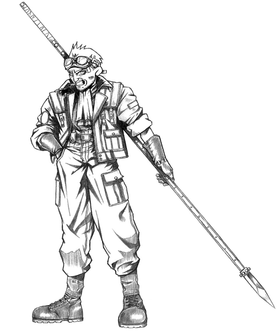 Cid Highwind Sketch from Final Fantasy VII