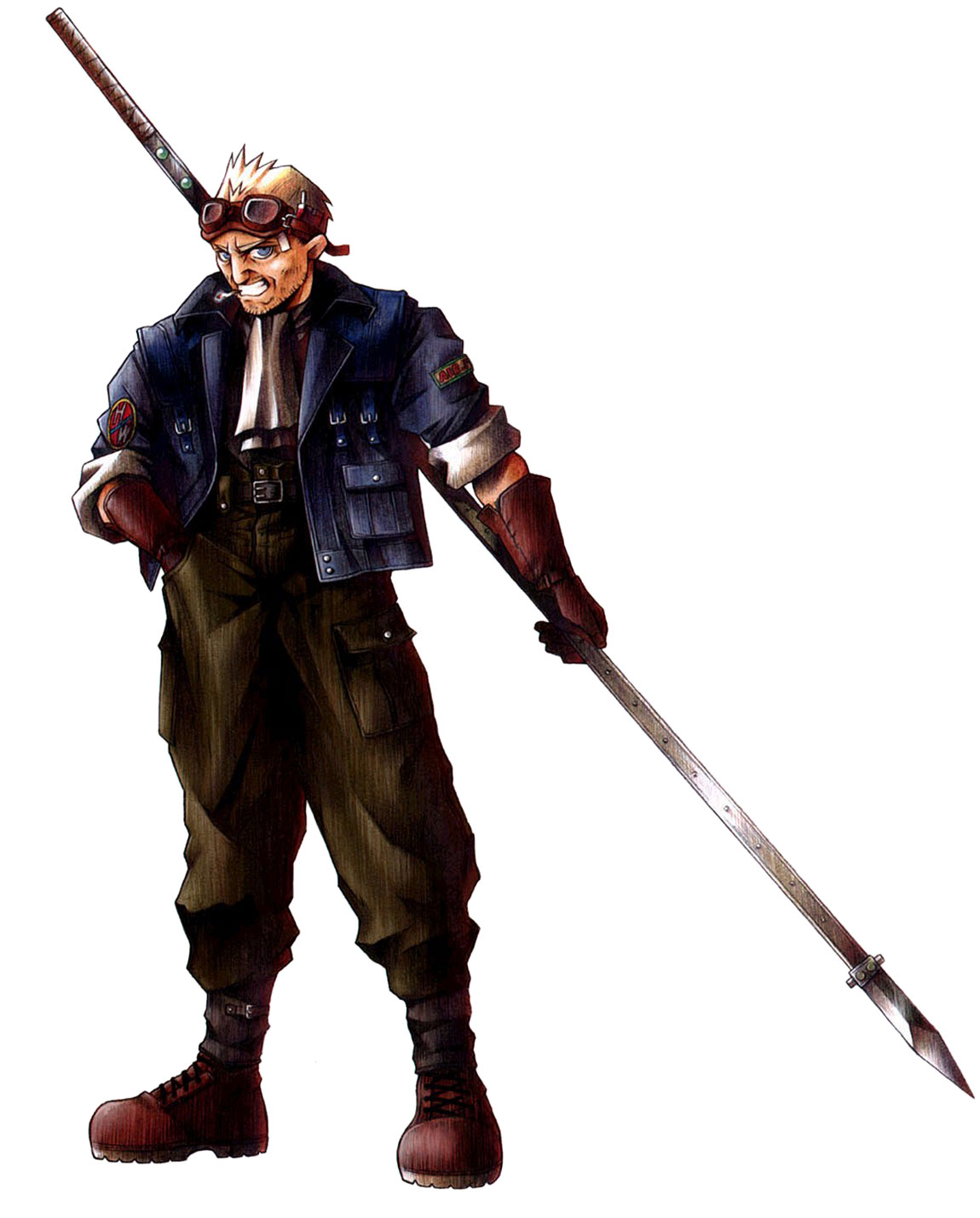 Cid Highwind Character Art from Final Fantasy VII