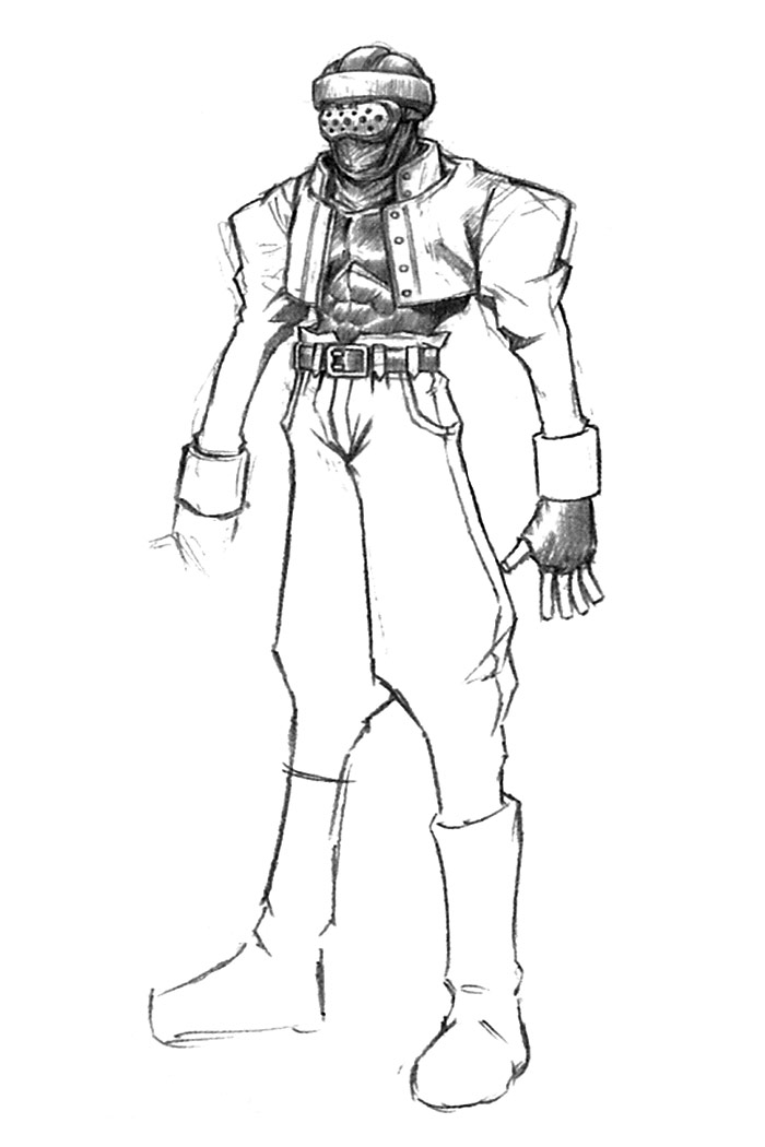 Enemy Soldier (Unused) Art from Final Fantasy VII