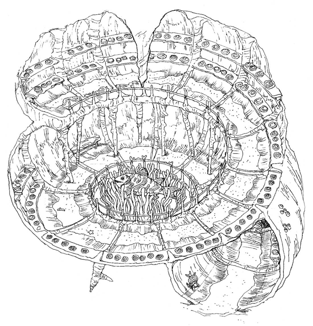 Forgotten Capital Fish Room Art from Final Fantasy VII