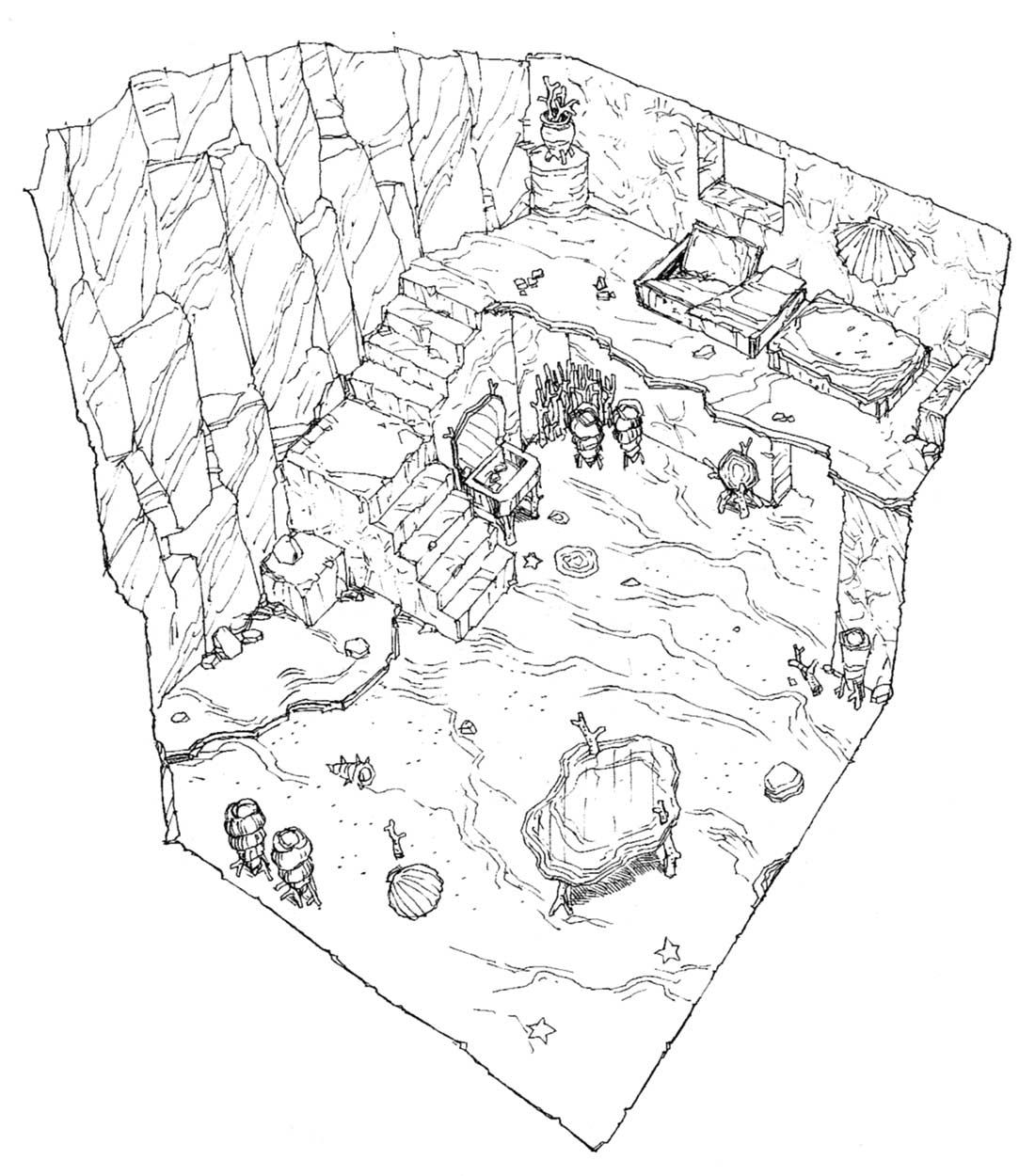 Forgotten Capital House Art from Final Fantasy VII