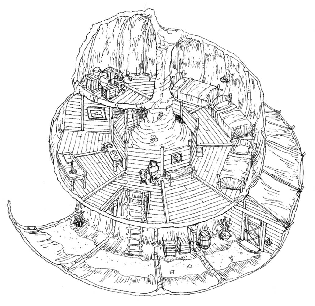 Forgotten Capital Shell House Art from Final Fantasy VII