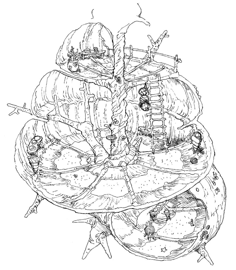 Forgotten Capital Shell Room Art from Final Fantasy VII