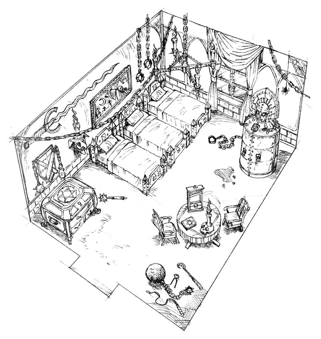Gold Saucer Ghost Hotel Room Art from Final Fantasy VII