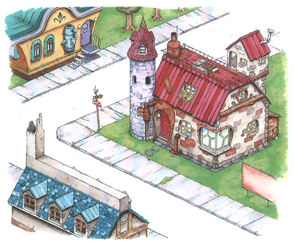 Kalm Early Concept Art from Final Fantasy VII