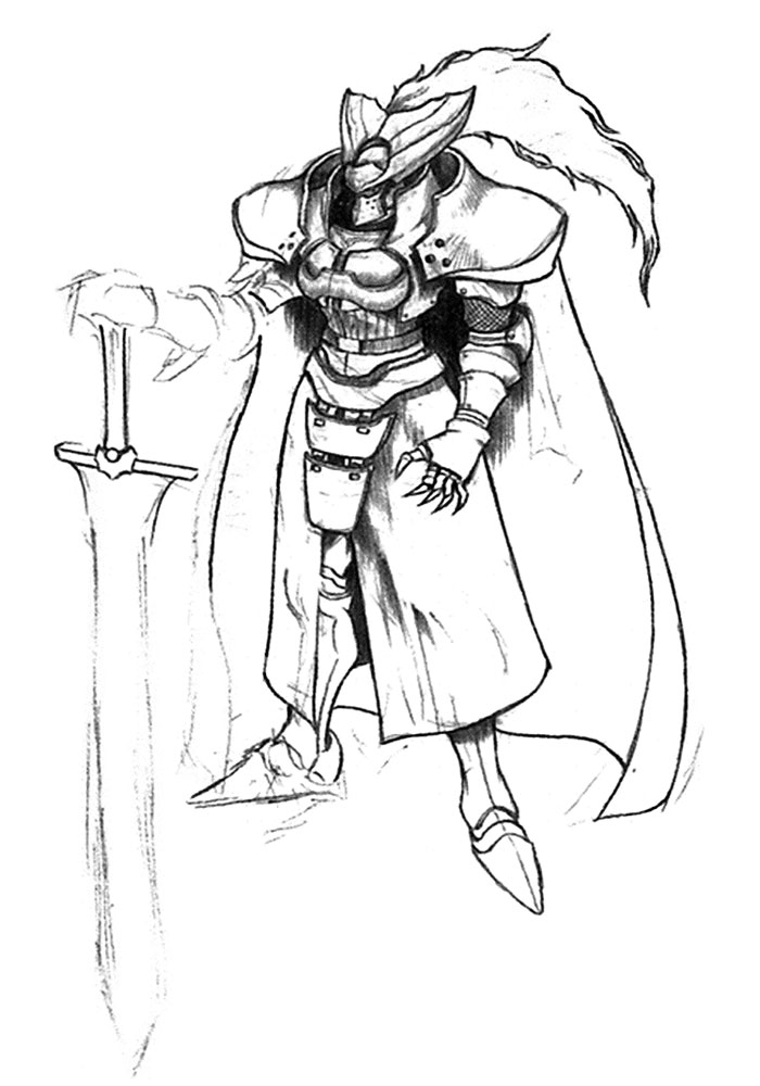 Arthur (Knights of the Round) Art from Final Fantasy VII