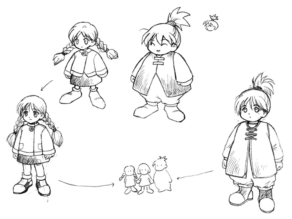 Marlene's Friends (Unused) Art from Final Fantasy VII