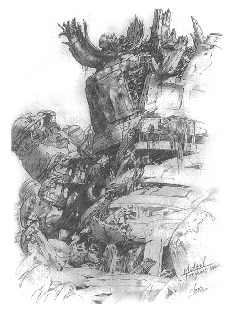 Midgar 500 Years Later Art from Final Fantasy VII