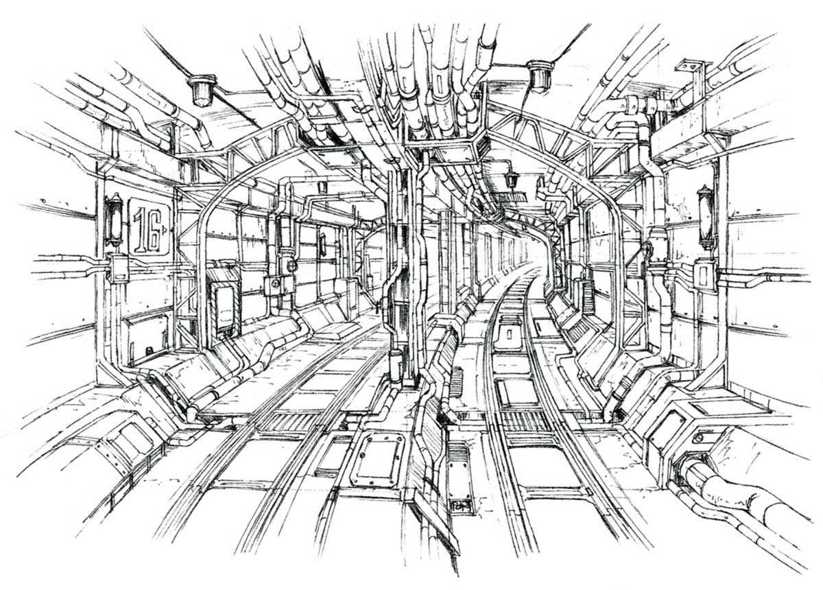 Midgar Subway Art from Final Fantasy VII