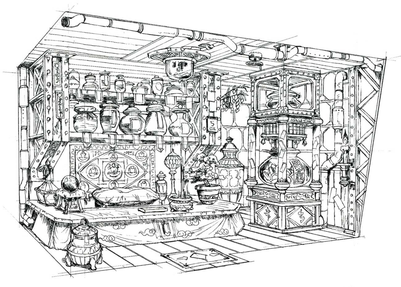 Midgar Wall Market Materia Shop Art from Final Fantasy VII