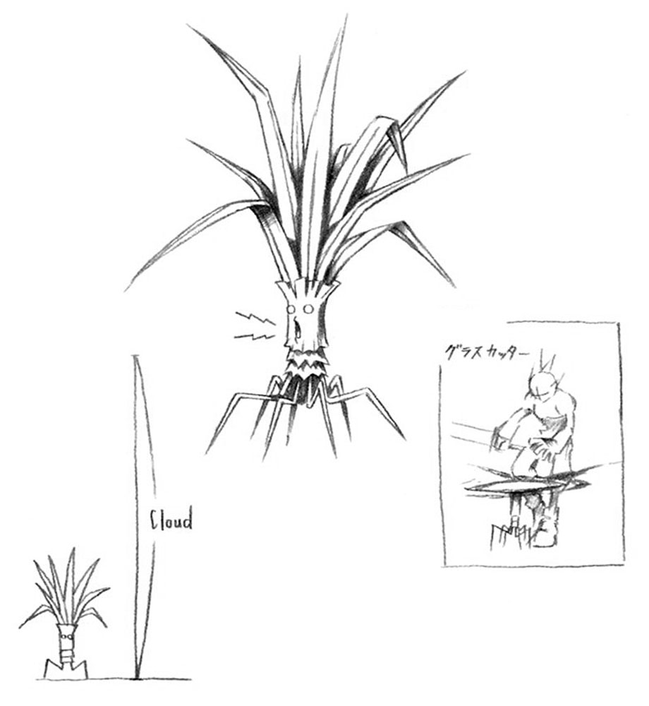 Razor Weed Art from Final Fantasy VII