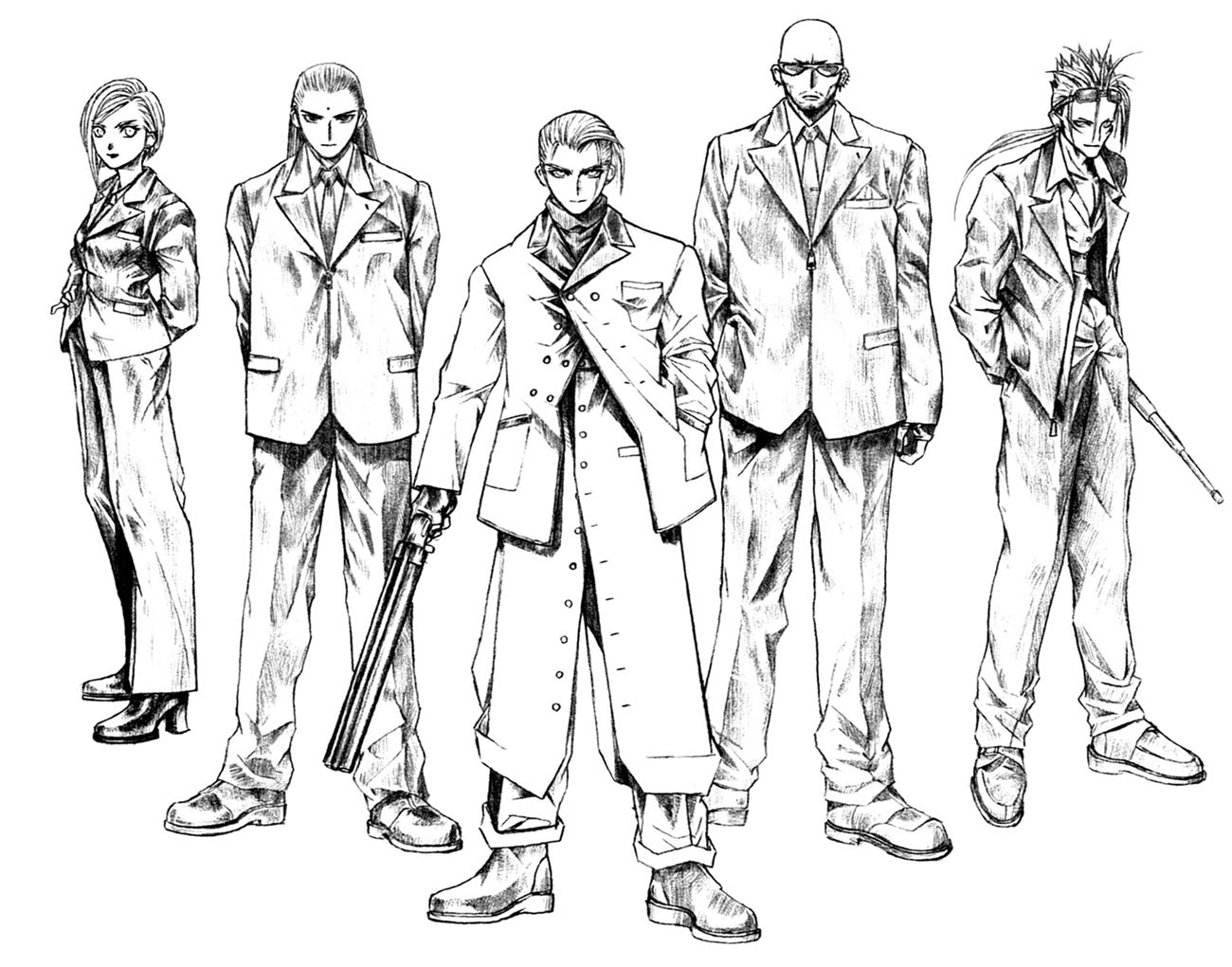 Rufus and the Turks Sketch from Final Fantasy VII