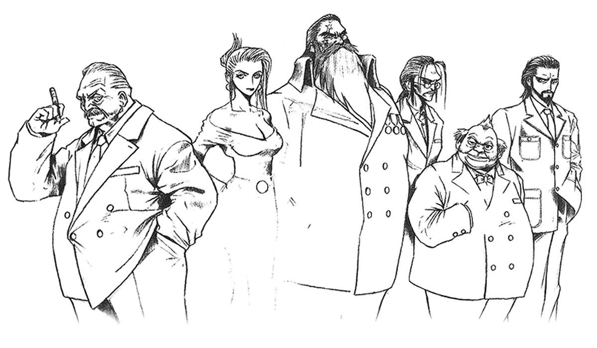 Shinra Executives Sketch from Final Fantasy VII