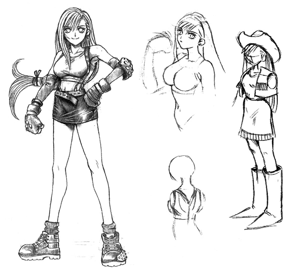 Tifa Lockhart Sketch from Final Fantasy VII