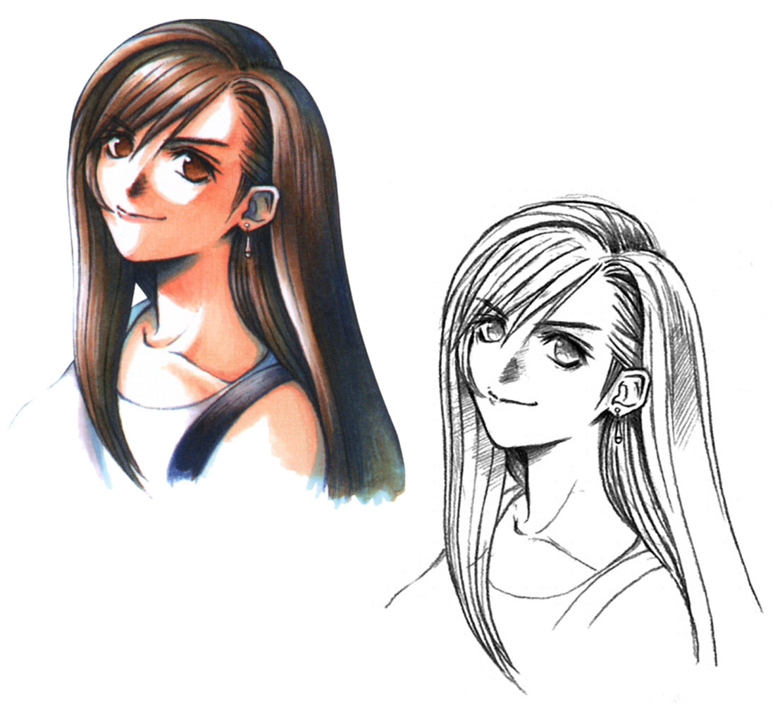 Tifa Lockhart Portrait Art from Final Fantasy VII
