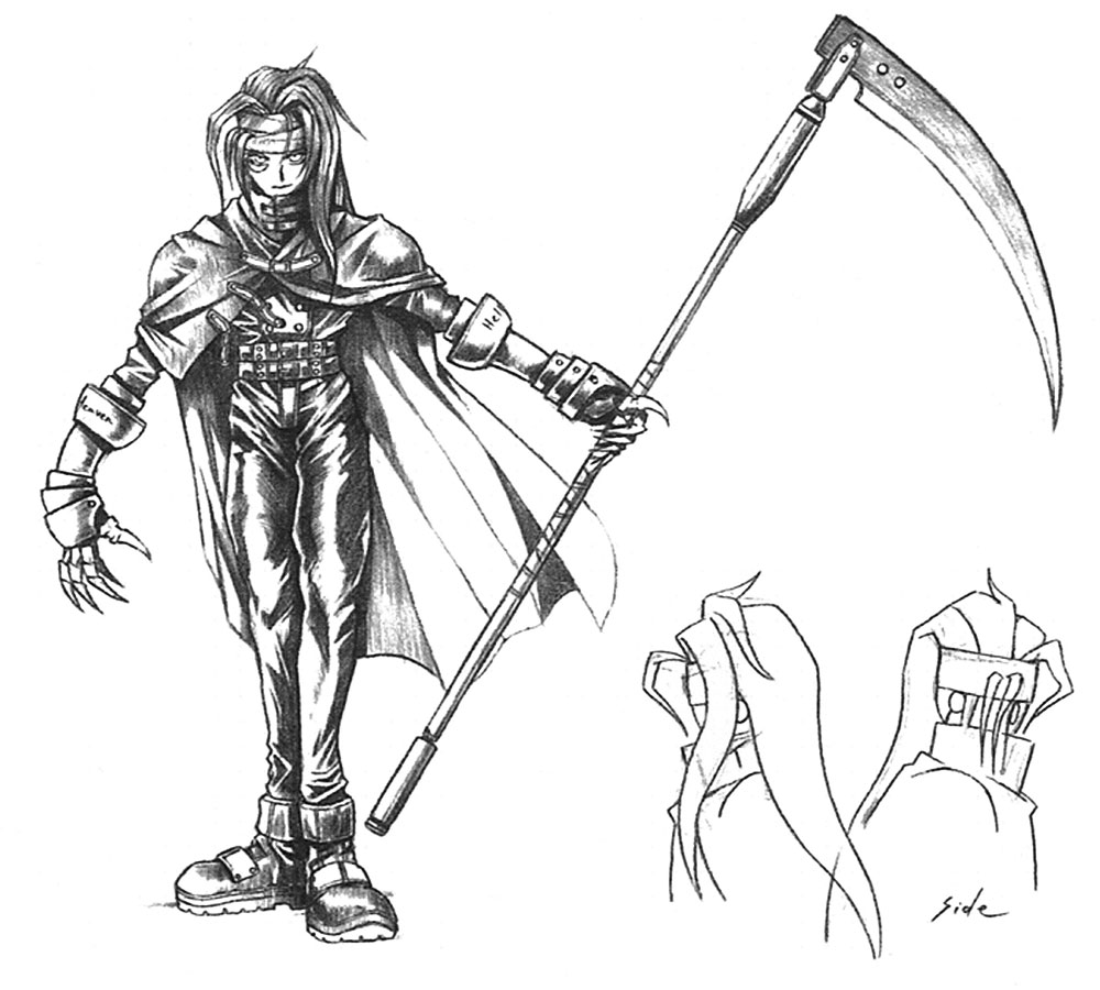 Vincent Early Sketch from Final Fantasy VII